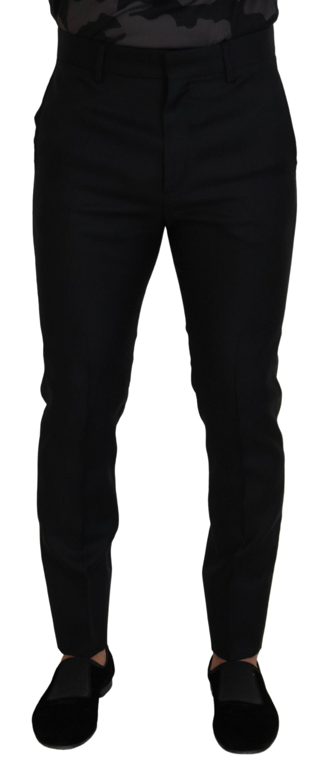 Back Virgin Wool Slim Fit Men Formal Pants