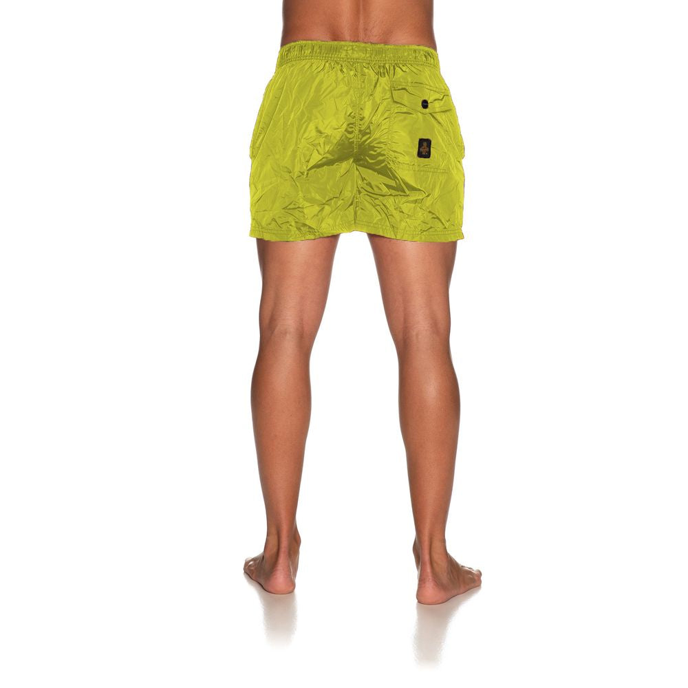 Yellow Nylon Men Swim Shorts