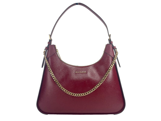 Wilma Large Dark Cherry Chain Shoulder Bag