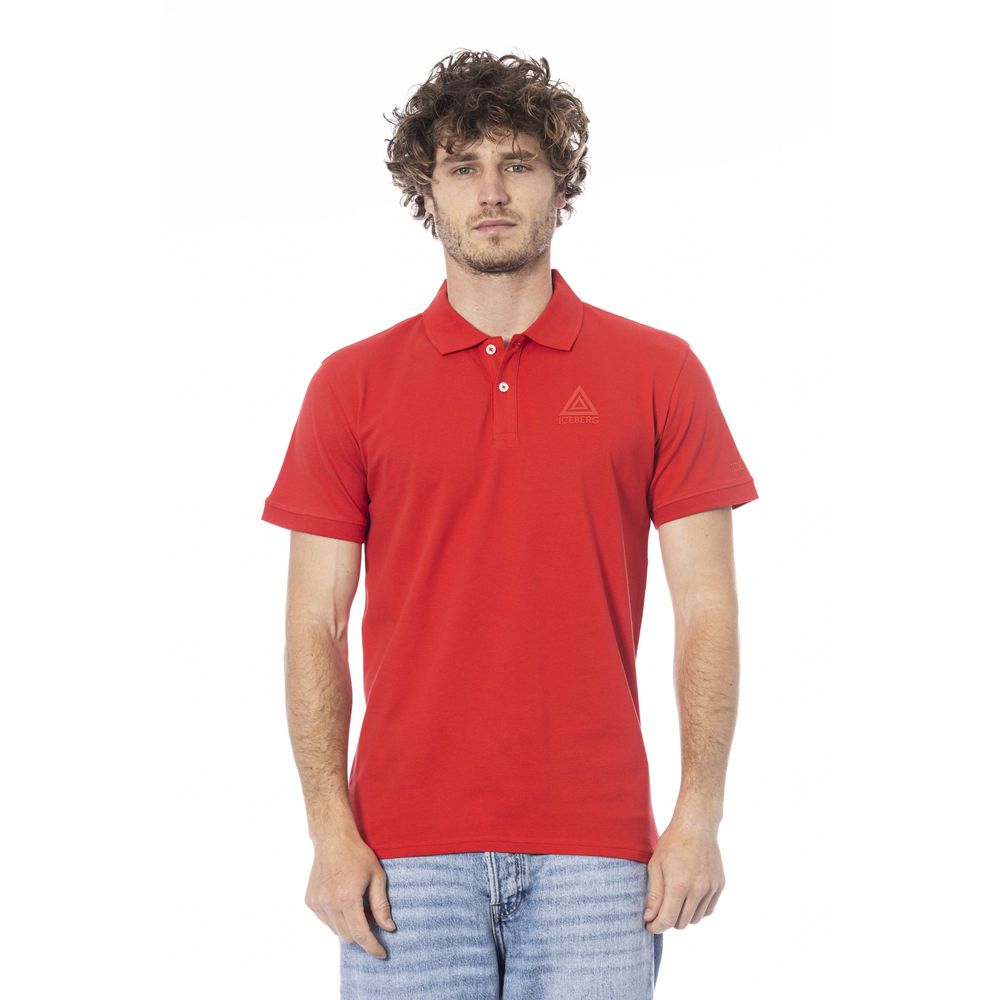 Red Cotton Men Polo