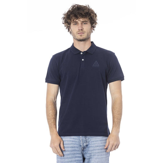 Blue Cotton Mens Polo Shirt