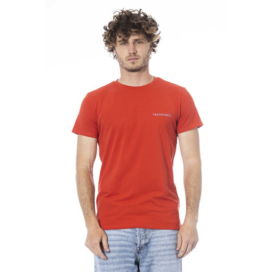 "Red Cotton Men T-Shirt"