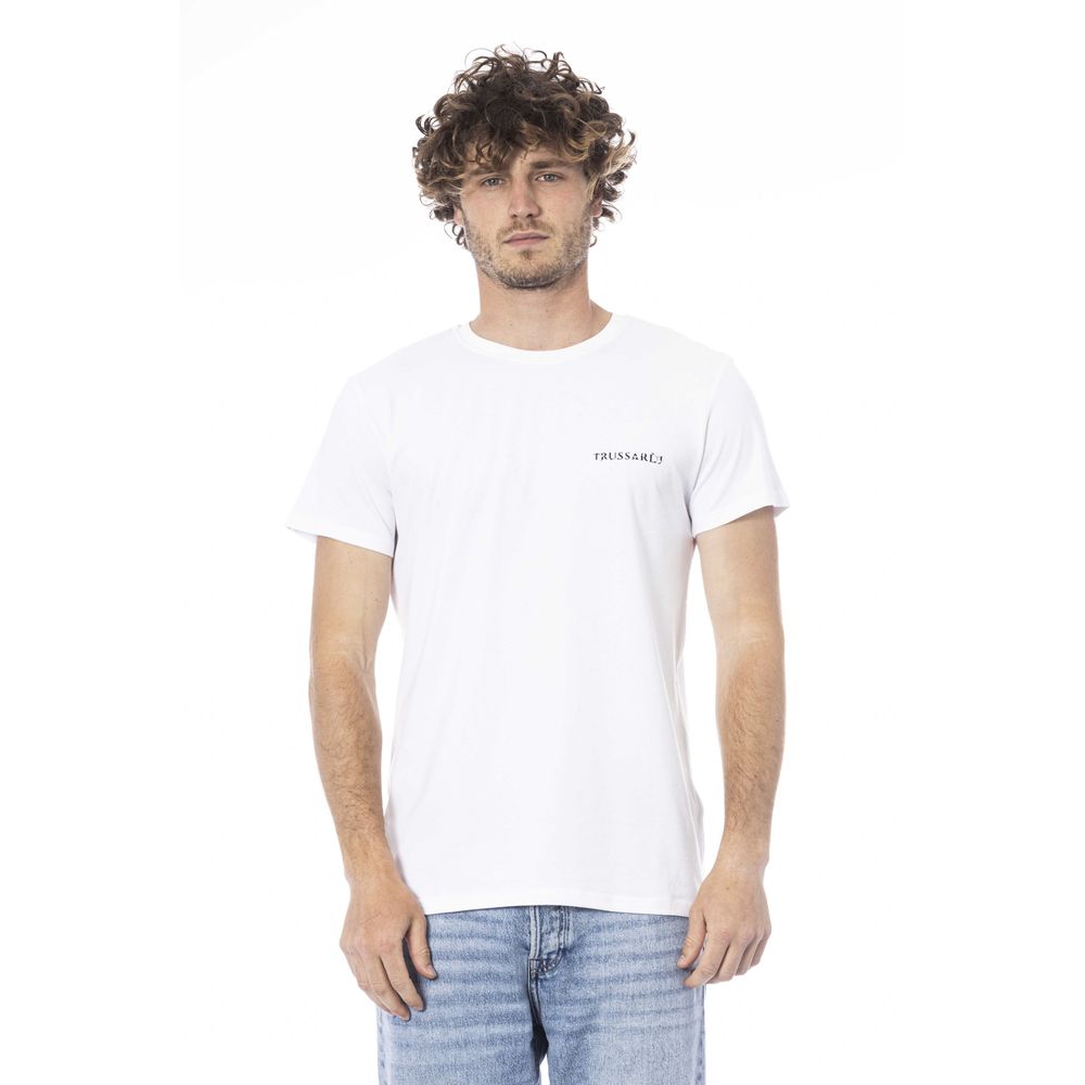 White Cotton Men T-Shirt