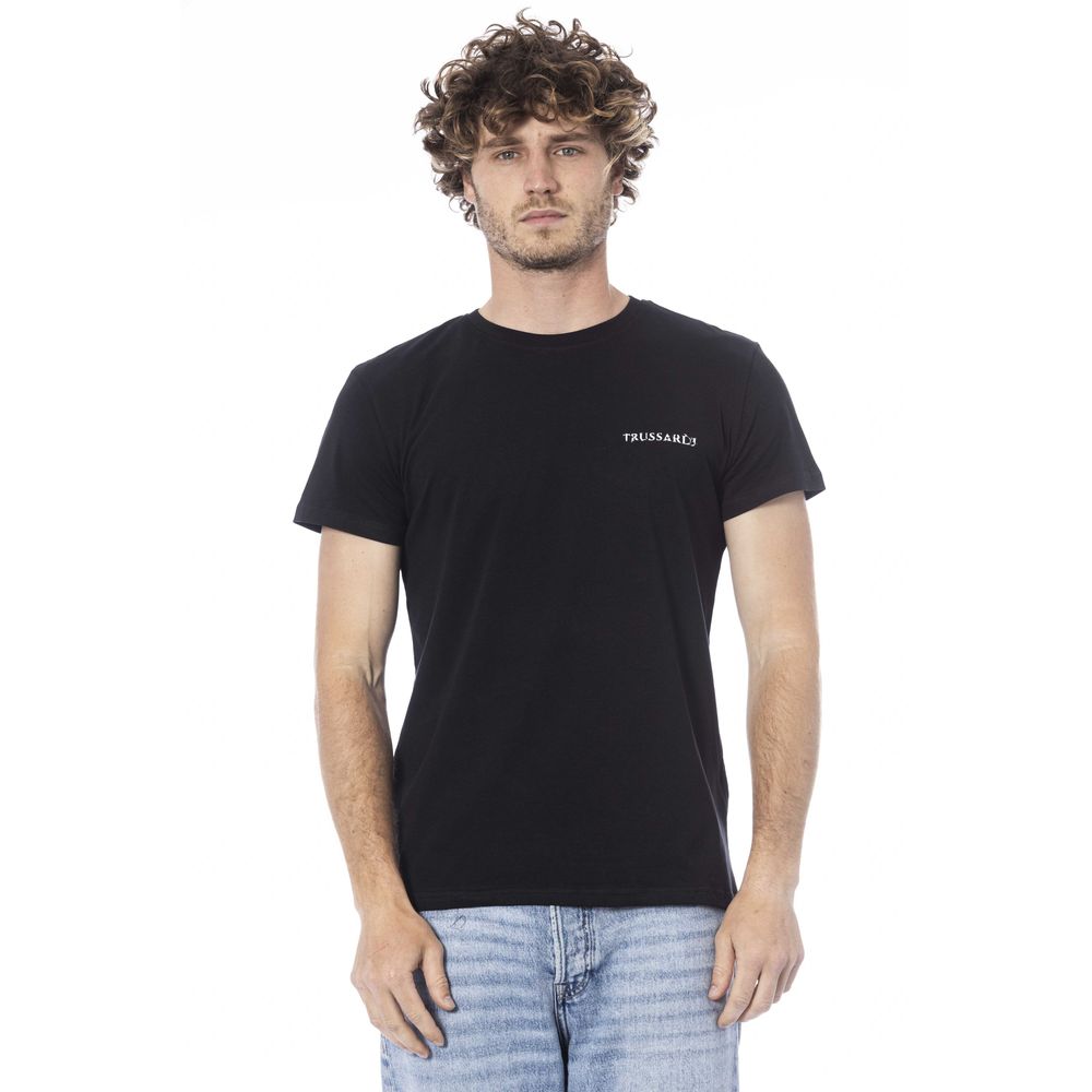 Black Cotton Men T-Shirt