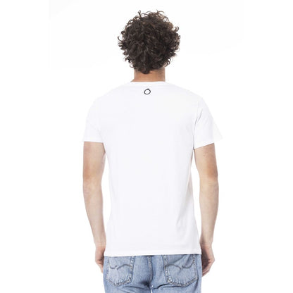 White Cotton Men T-Shirt