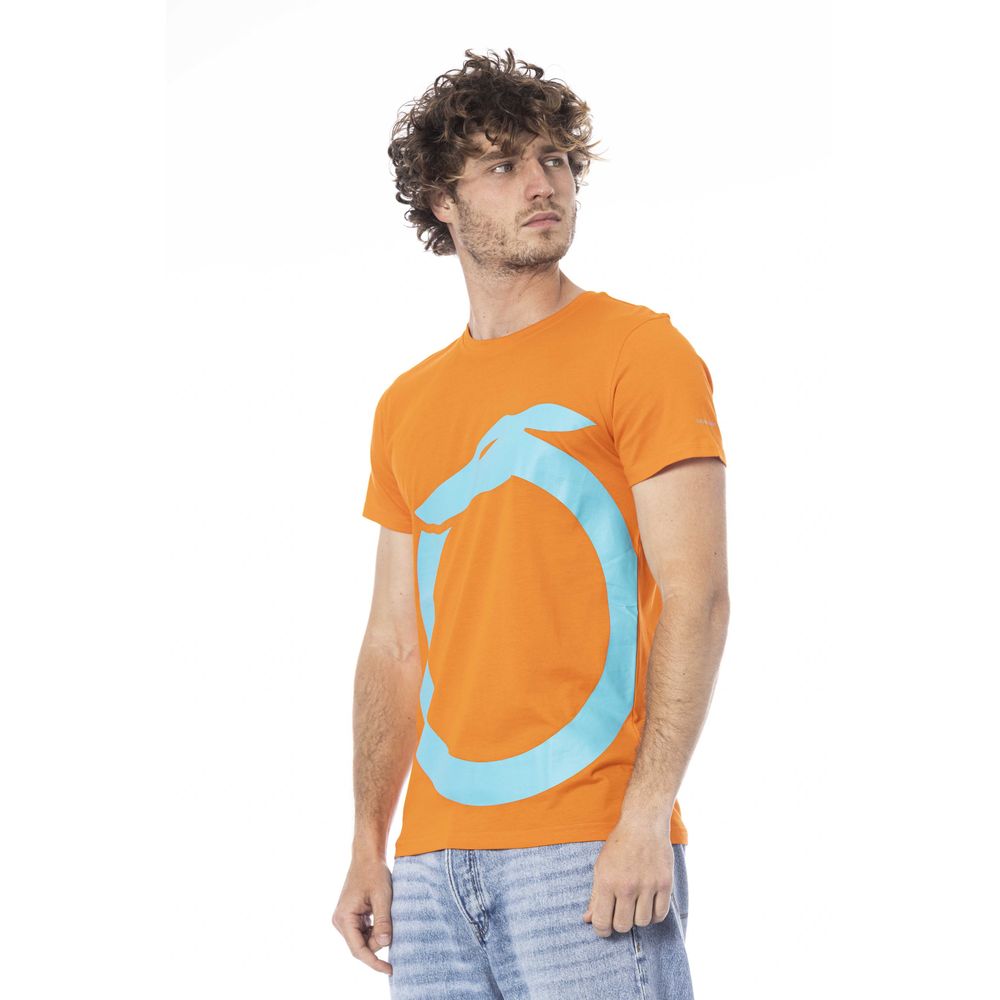 "Orange Cotton Men T-Shirt"