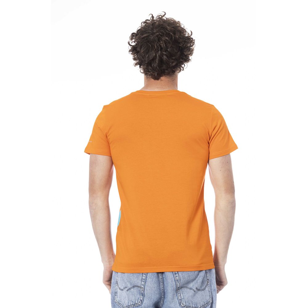 "Orange Cotton Men T-Shirt"