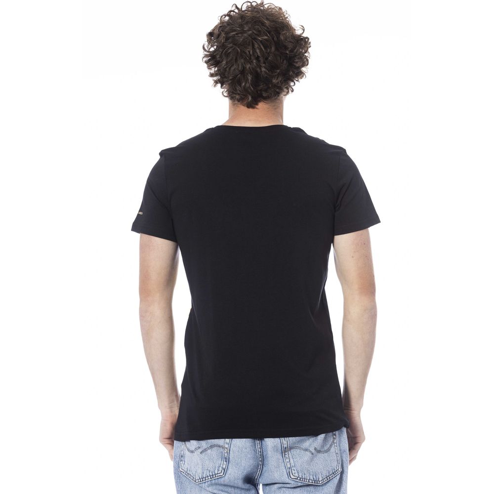 Black Cotton Men T-Shirt