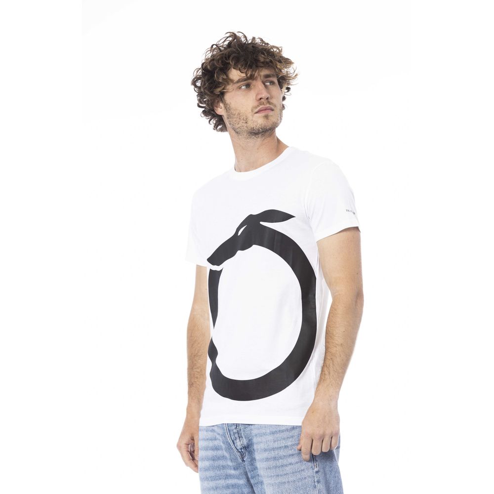 White Cotton Men T-Shirt