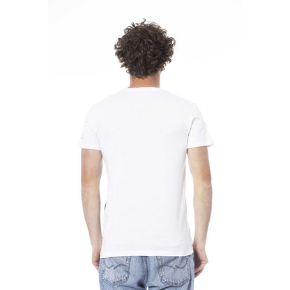 White Cotton Men T-Shirt