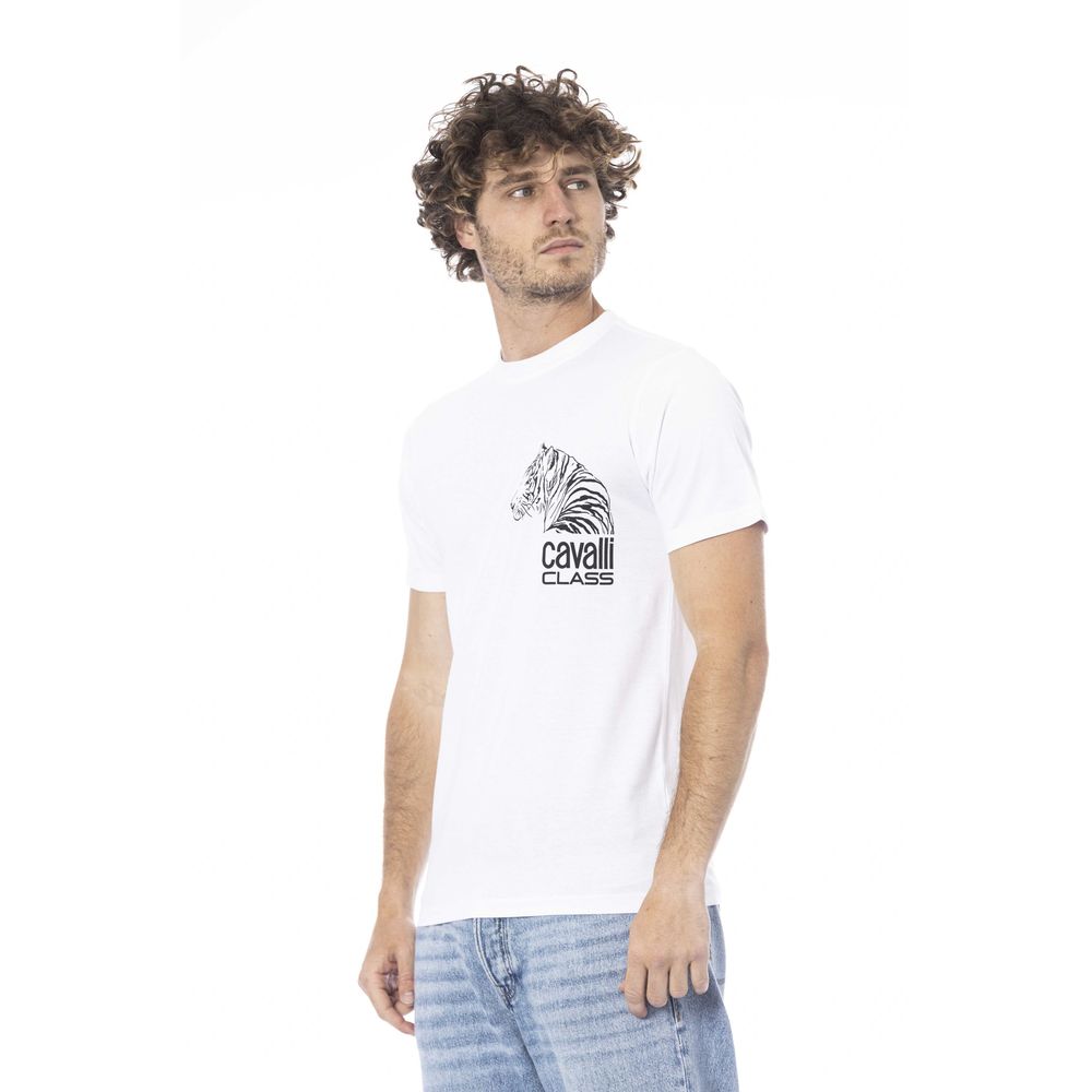 White Cotton Men T-Shirt