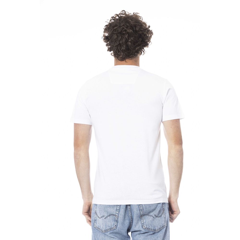 White Cotton Men T-Shirt