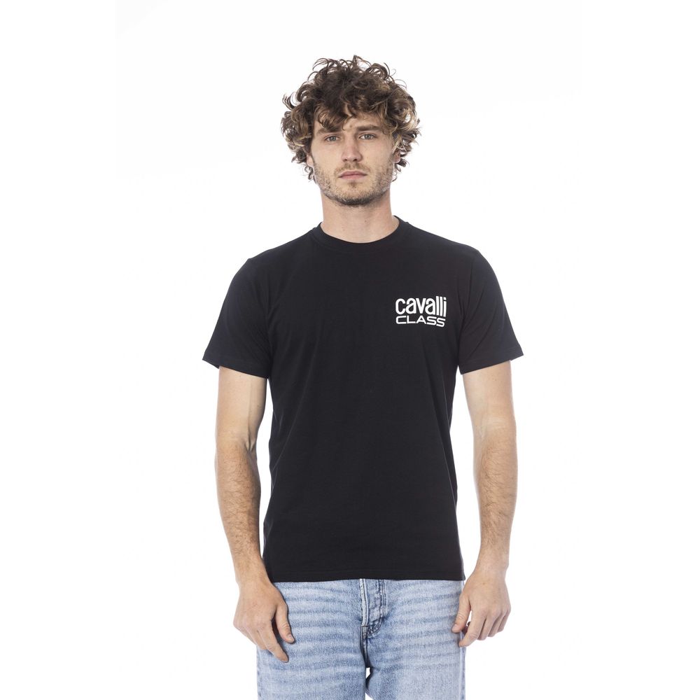 Black Cotton Men T-Shirt