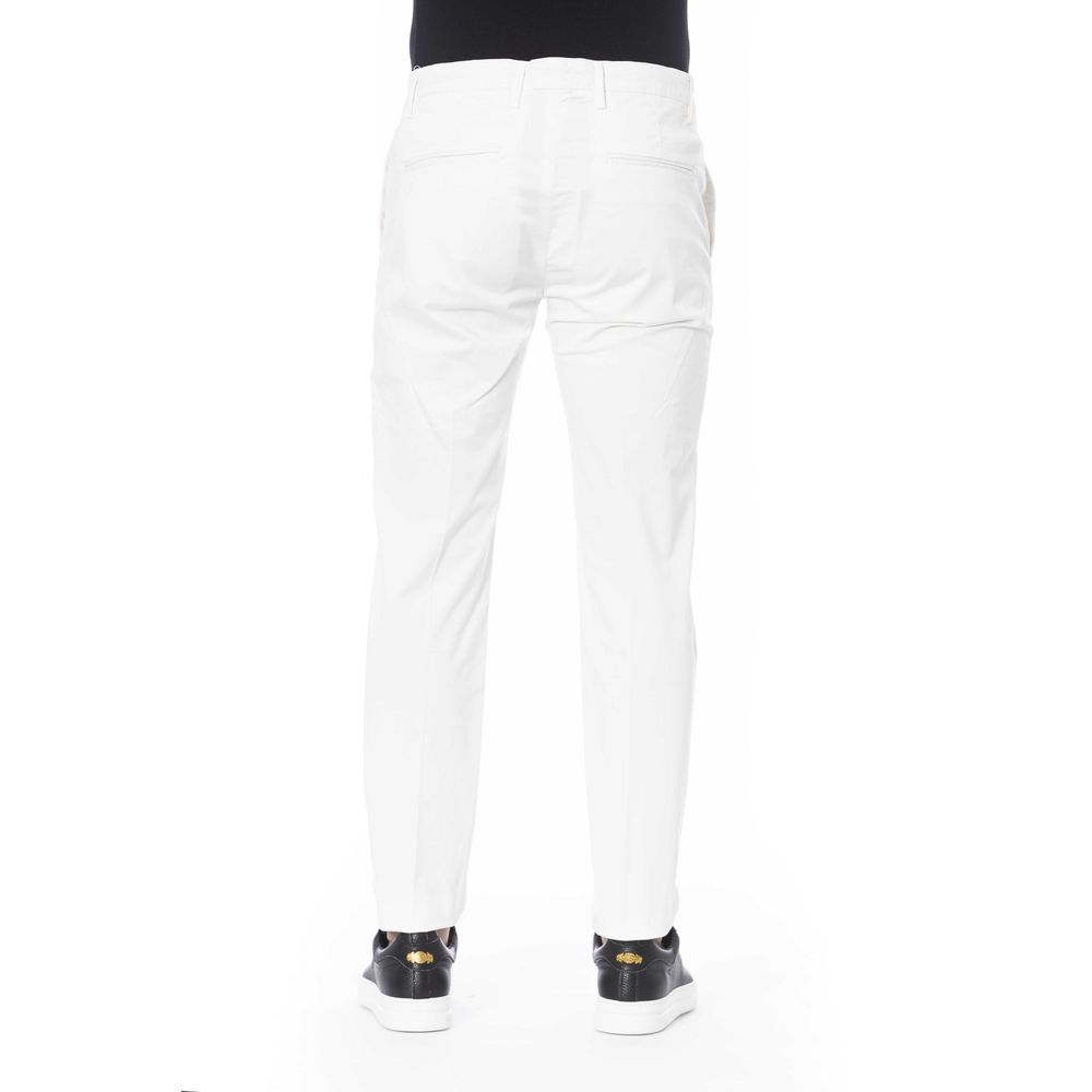 White Cotton Men Pant