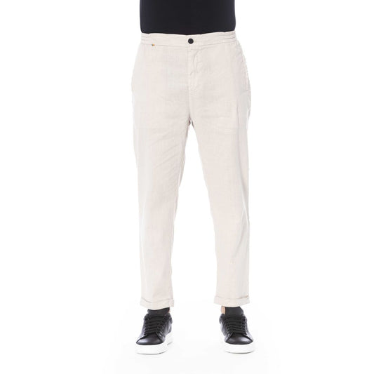 Beige Linen Men Pant