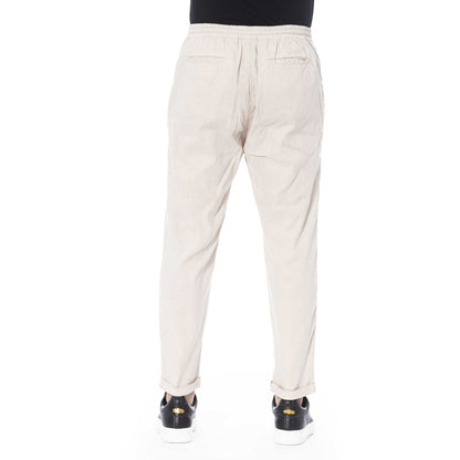 Beige Linen Men Pant