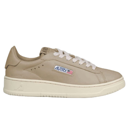 Beige Leather Di Capra Sneaker