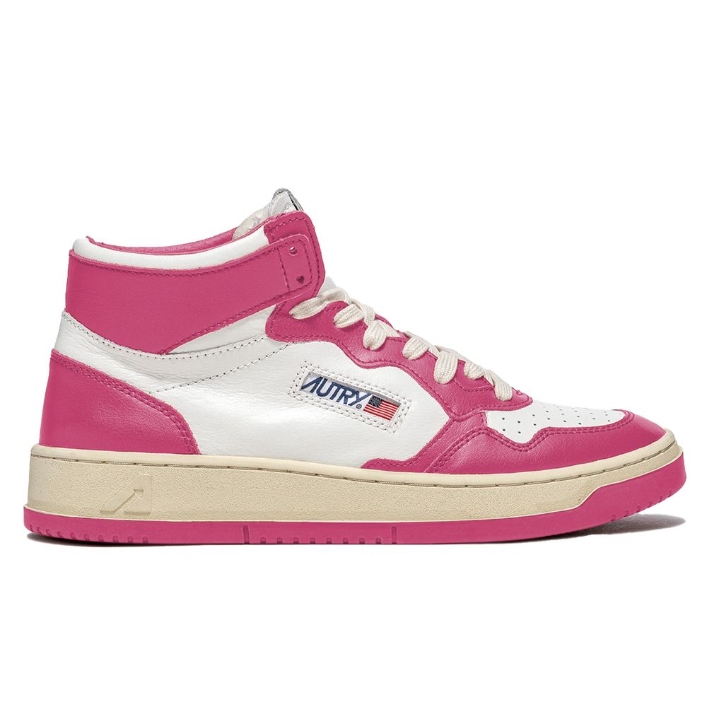 Fuchsia Leather Di Calfskin Sneaker