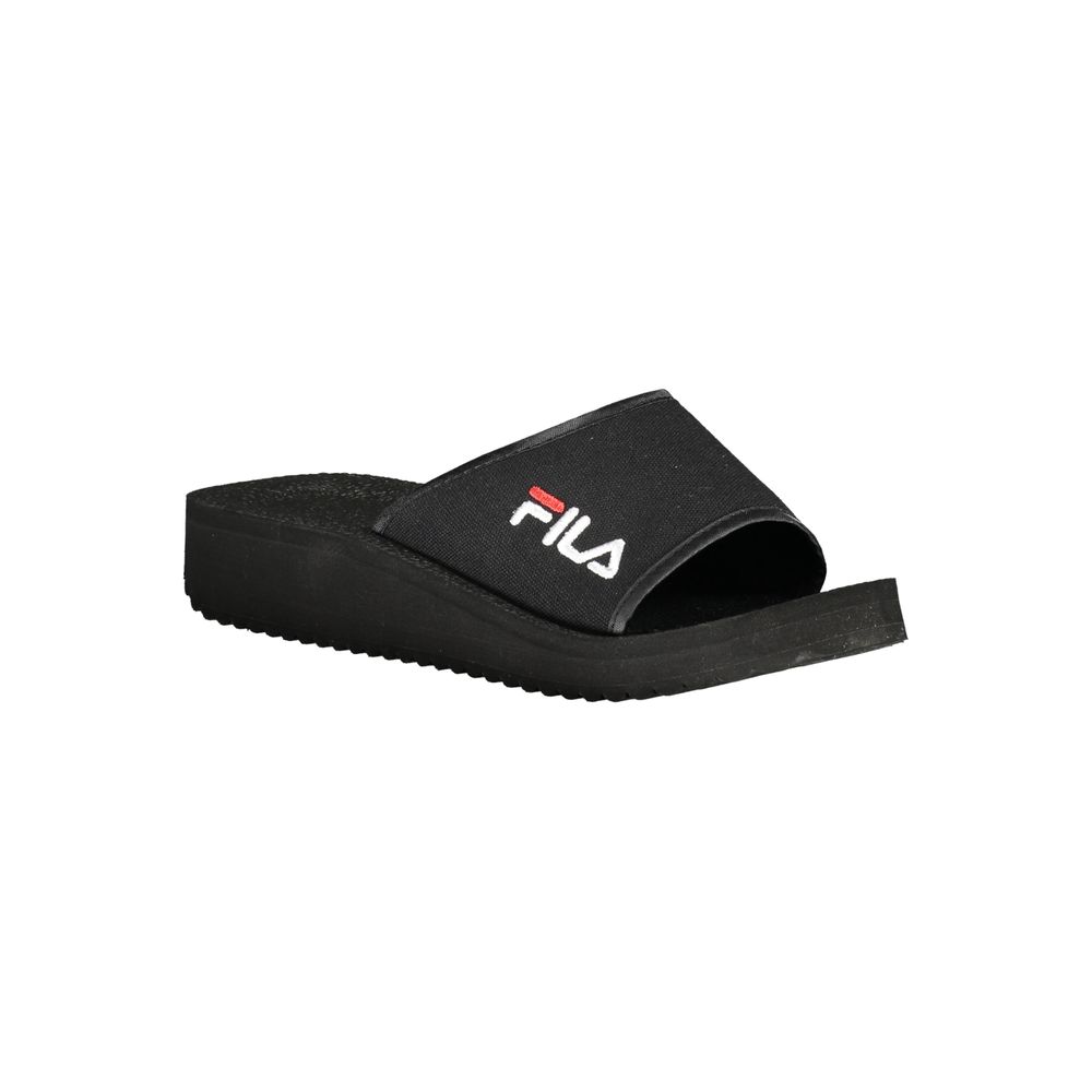 Black Polyester Sandal