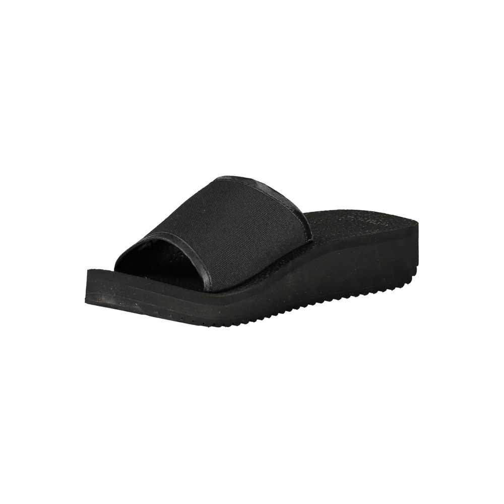 Black Polyester Sandal