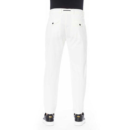 White Cotton Men Pant