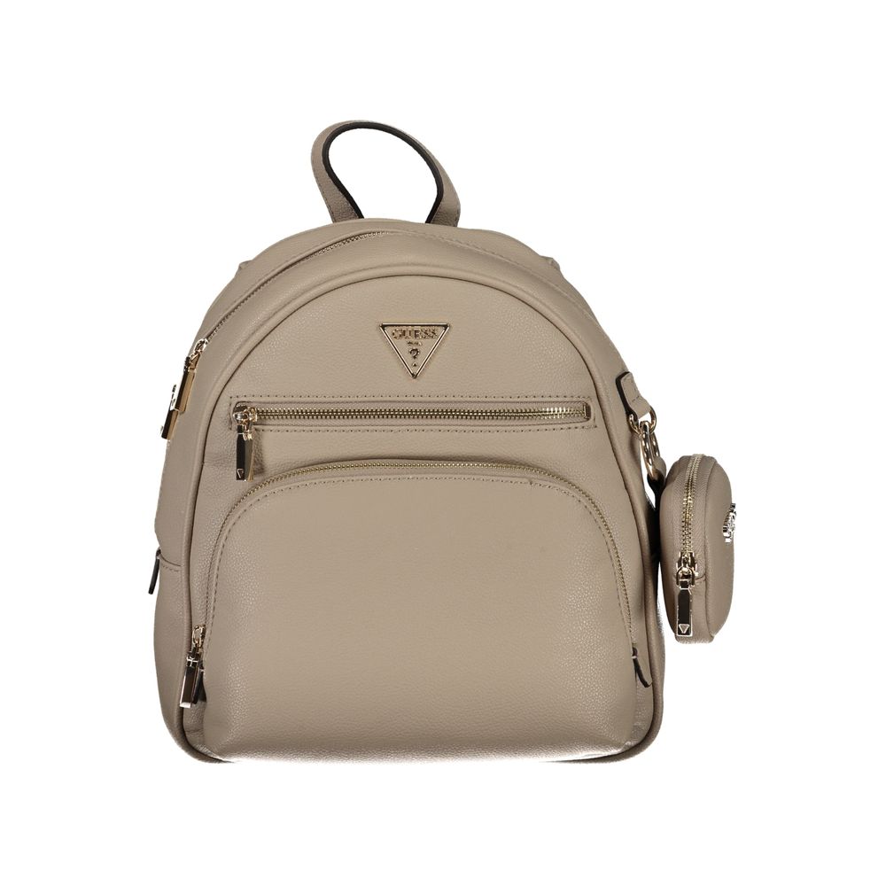 Beige Polyethylene Backpack