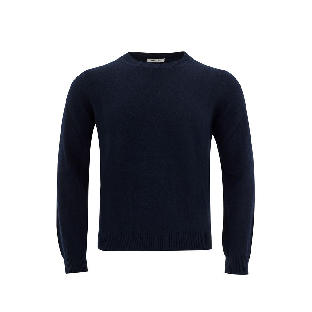 Elegant Blue Wool Sweater for Men