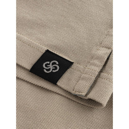 Beige Cotton Polo Shirt - Timeless Elegance