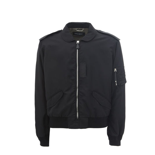 Elegant Black Polyamide Jacket for Men