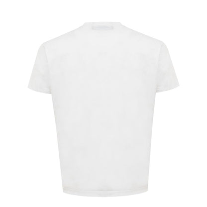 Sleek White Cotton Tee for Men