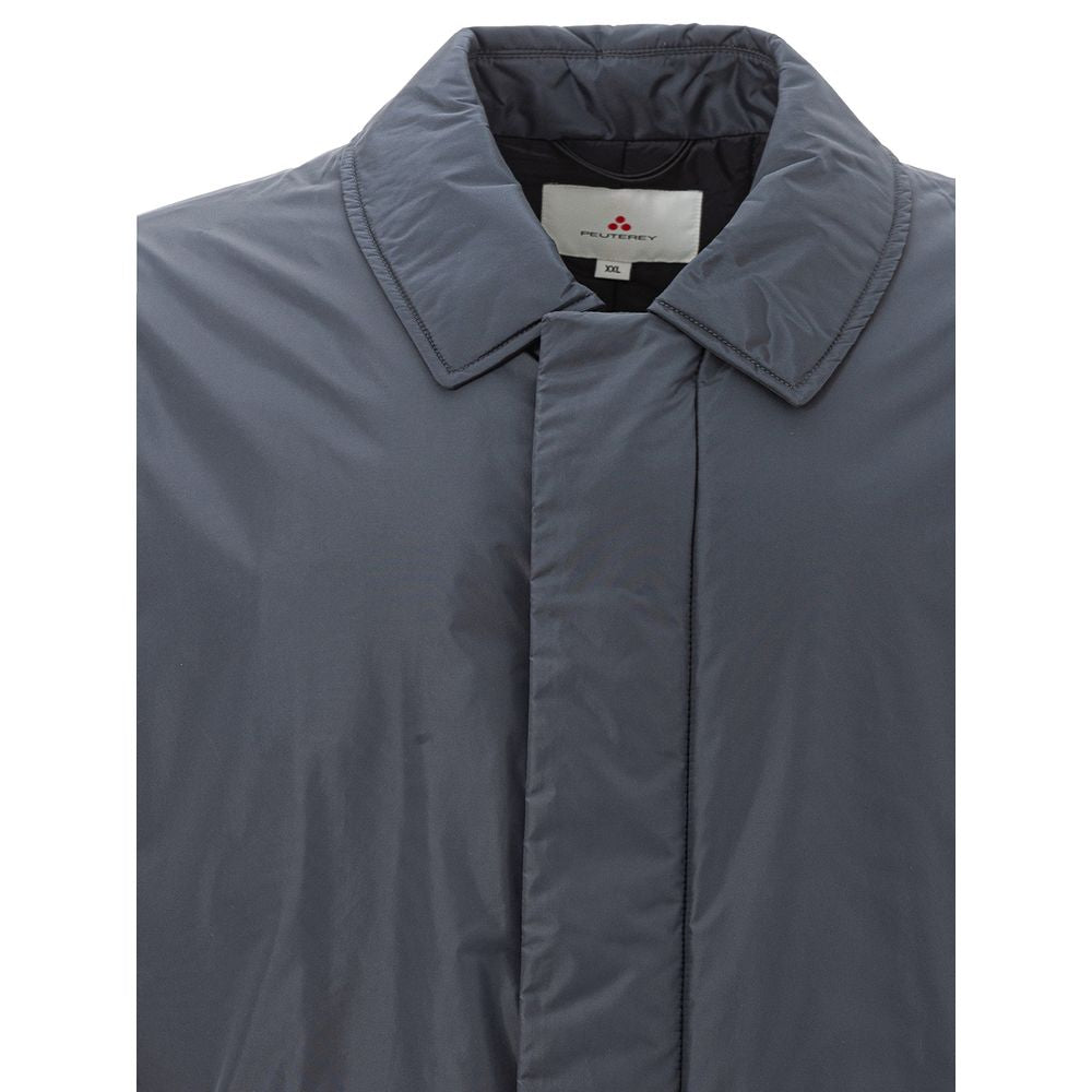 Elegant Gray Polyamide Men's Jacket