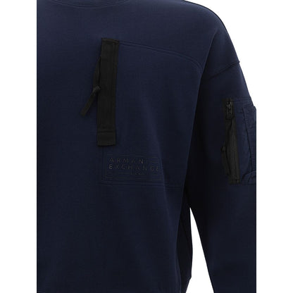 Sleek Cotton Blue Sweater for Stylish Men