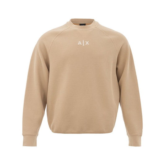 Beige Cotton Sweater for Men