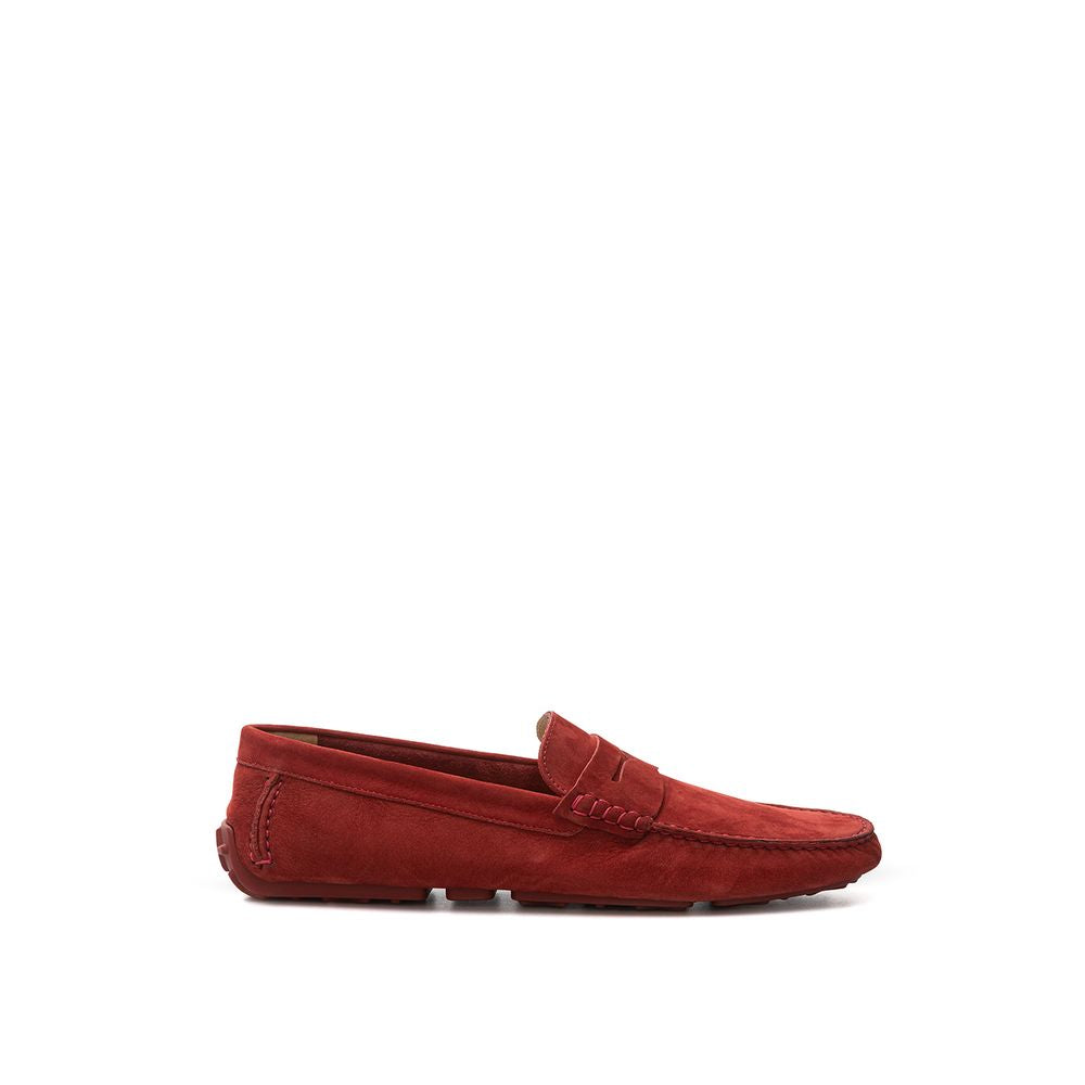 Elegant Bordeaux Leather Loafers for Men