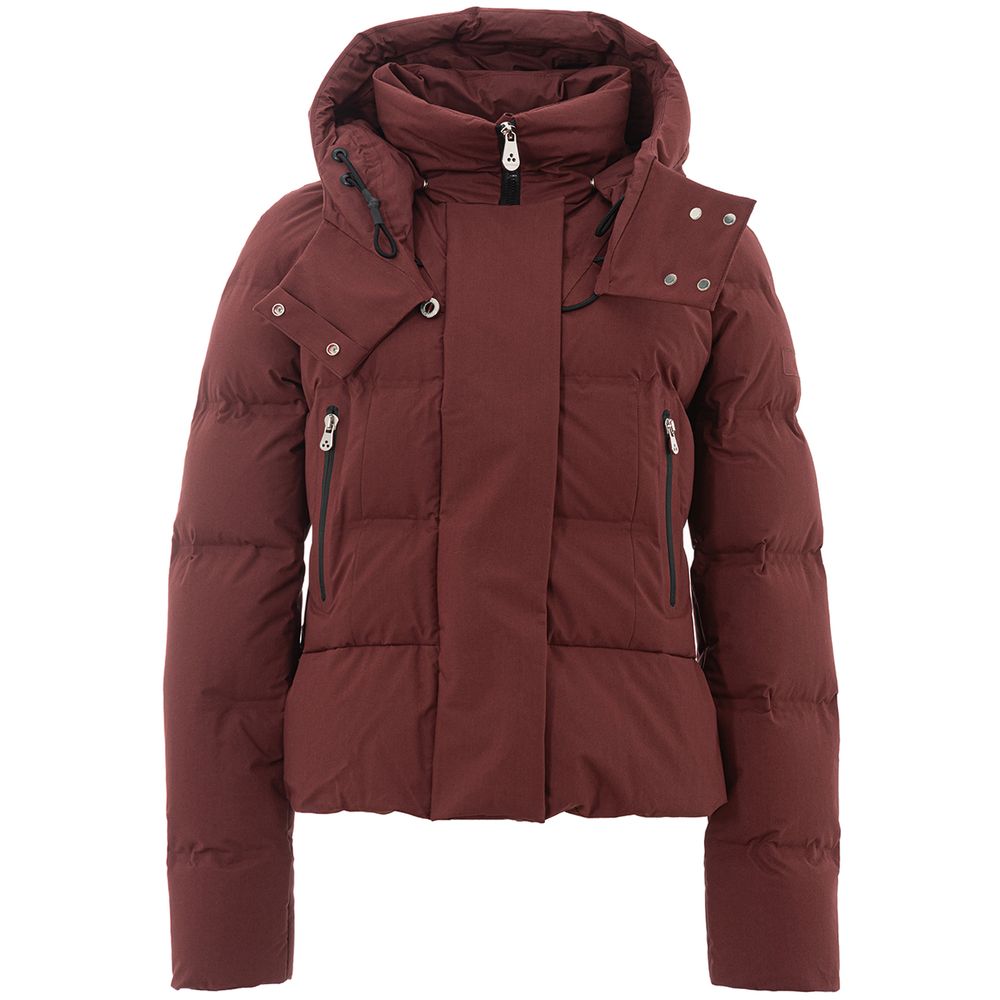 Elegant Bordeaux Cotton Jacket for Women