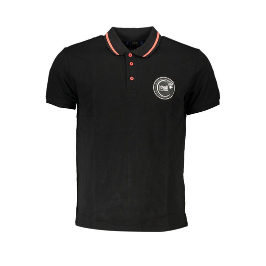 Black Cotton Polo Shirt