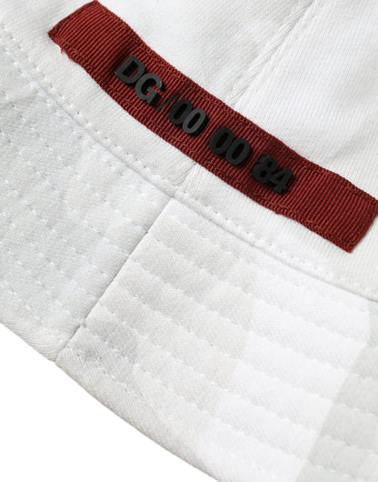 White Camouflage Cotton Bucket Hat Men