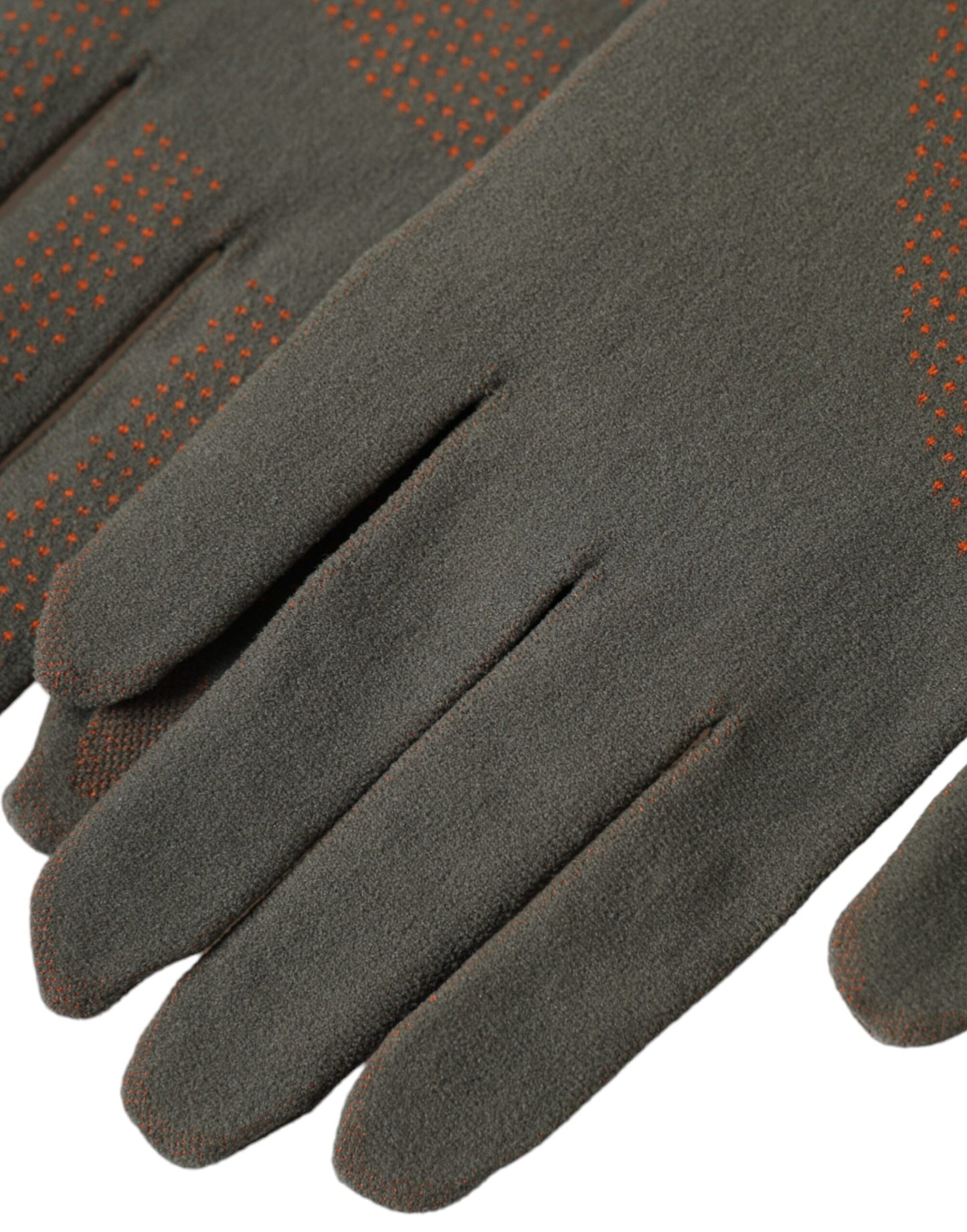 Brown Cotton Stretch Wrist Length Gloves