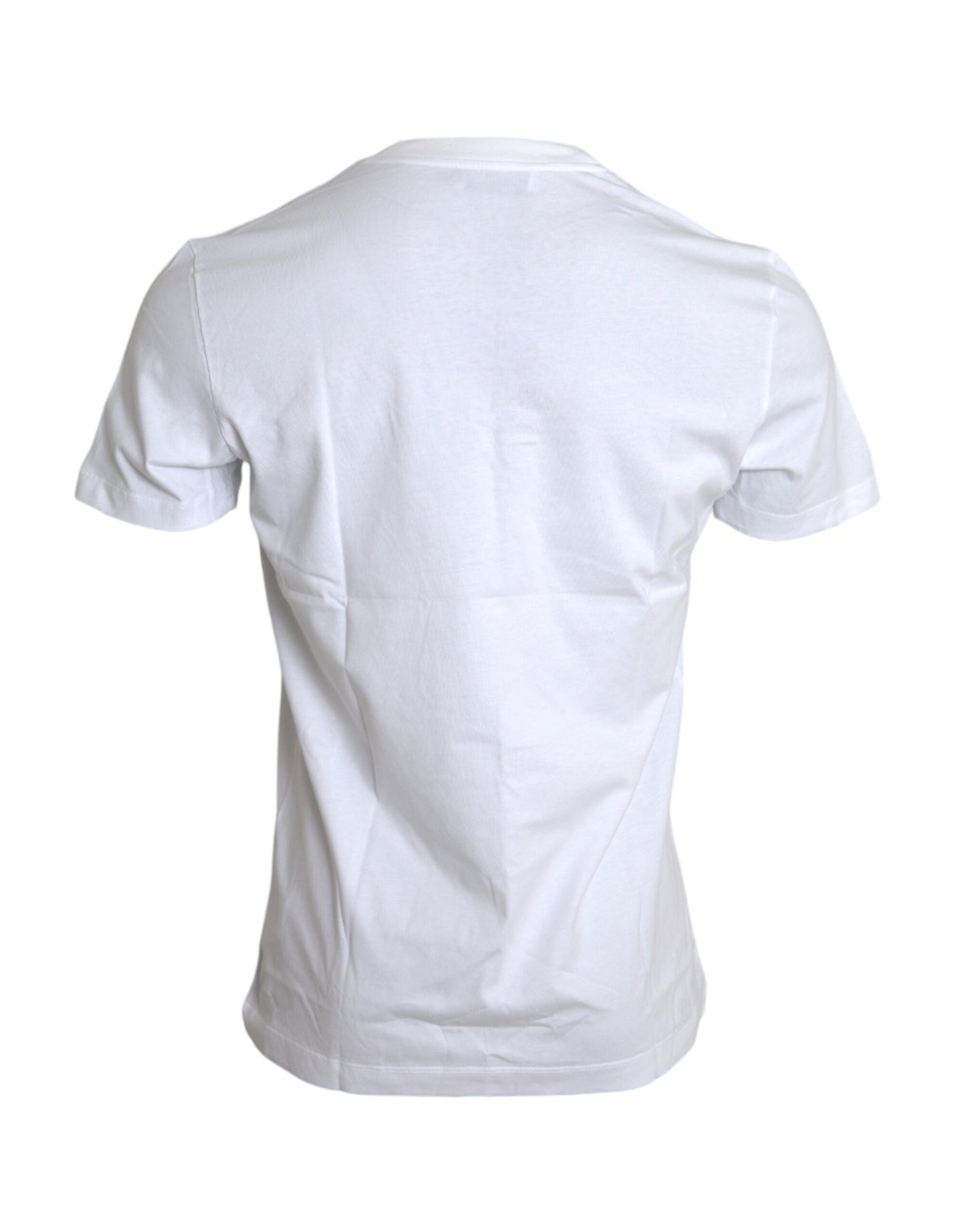 White Cotton DG Applique Men Casual T-shirt