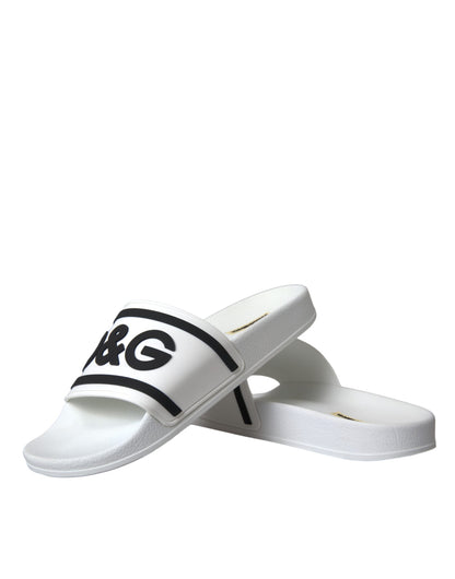 White Black Sandals Rubber Beachwear Shoes