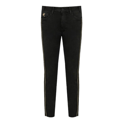 Black Cotton Jeans & Pant