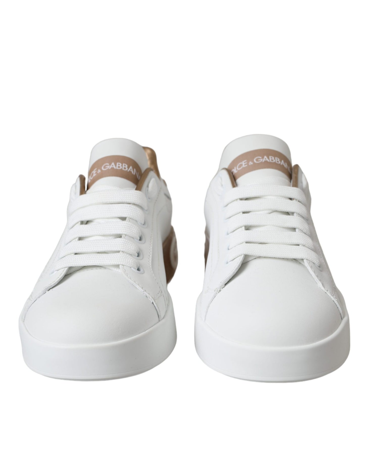 White Portofino Leather Logo Sneaker Shoes