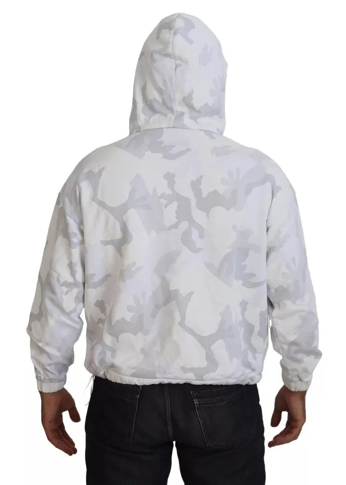 White Camouflage Hooded Sweatshirt Sweater