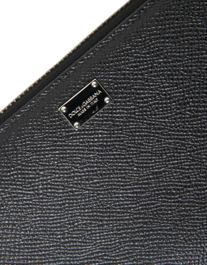 Black Calf Leather Zip Around Continental Women Wallet