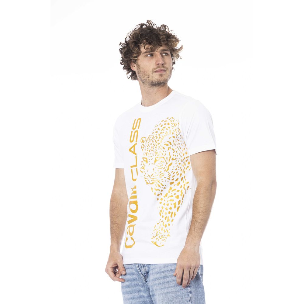 Beige Cotton Men T-Shirt