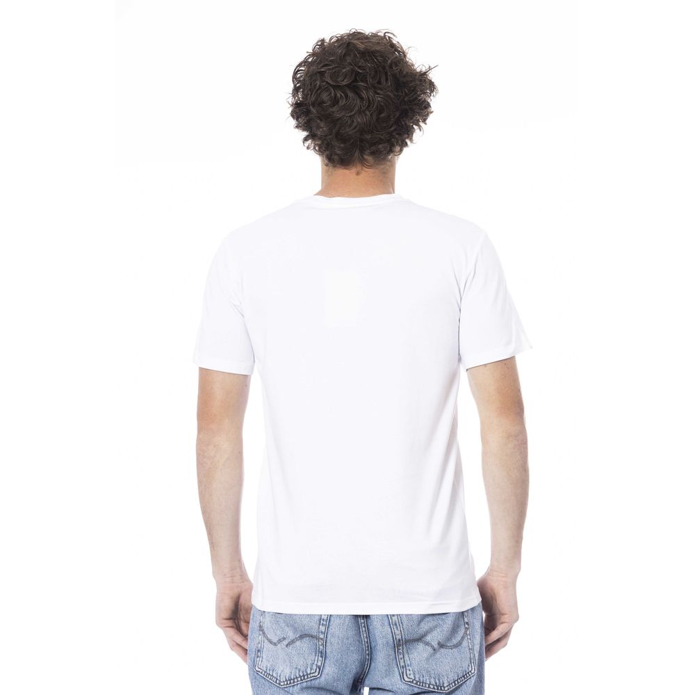 White Cotton Men T-Shirt