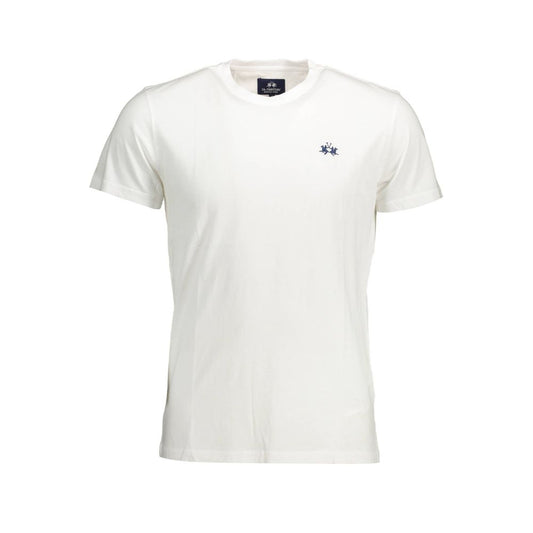 White Cotton Men T-Shirt