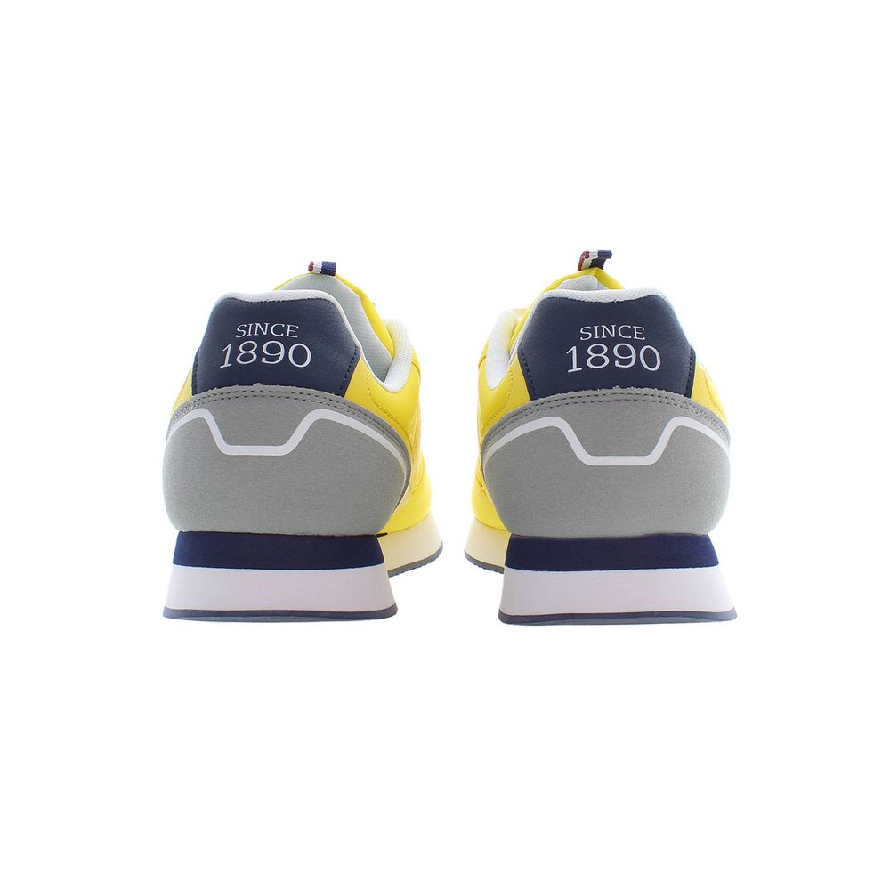 Yellow Polyester Men Sneaker