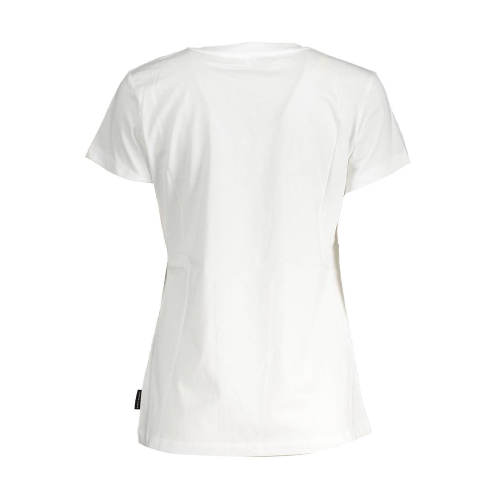 White Cotton Women T-Shirt