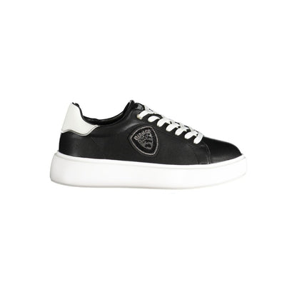 Black Polyester Sneaker